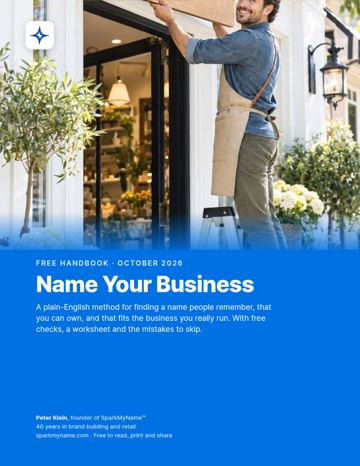 Cover of Name Your Business: the naming handbook