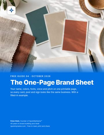 Cover of The One-Page Brand Sheet